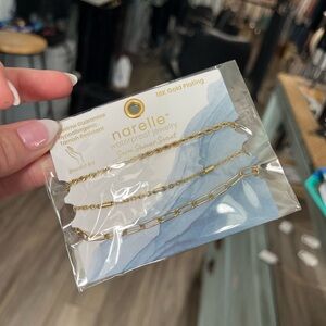 narelle 18k Gold Plated Layered Bracelet Set - Gold